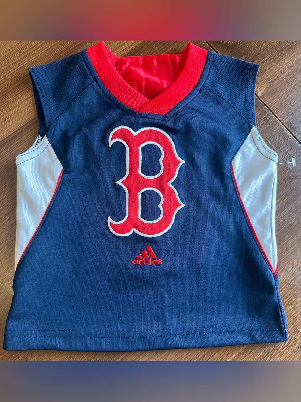 Adidas Boston Red Sox MLB Baby Toddler Sleeveless Mesh Jersey 12-18M Blue